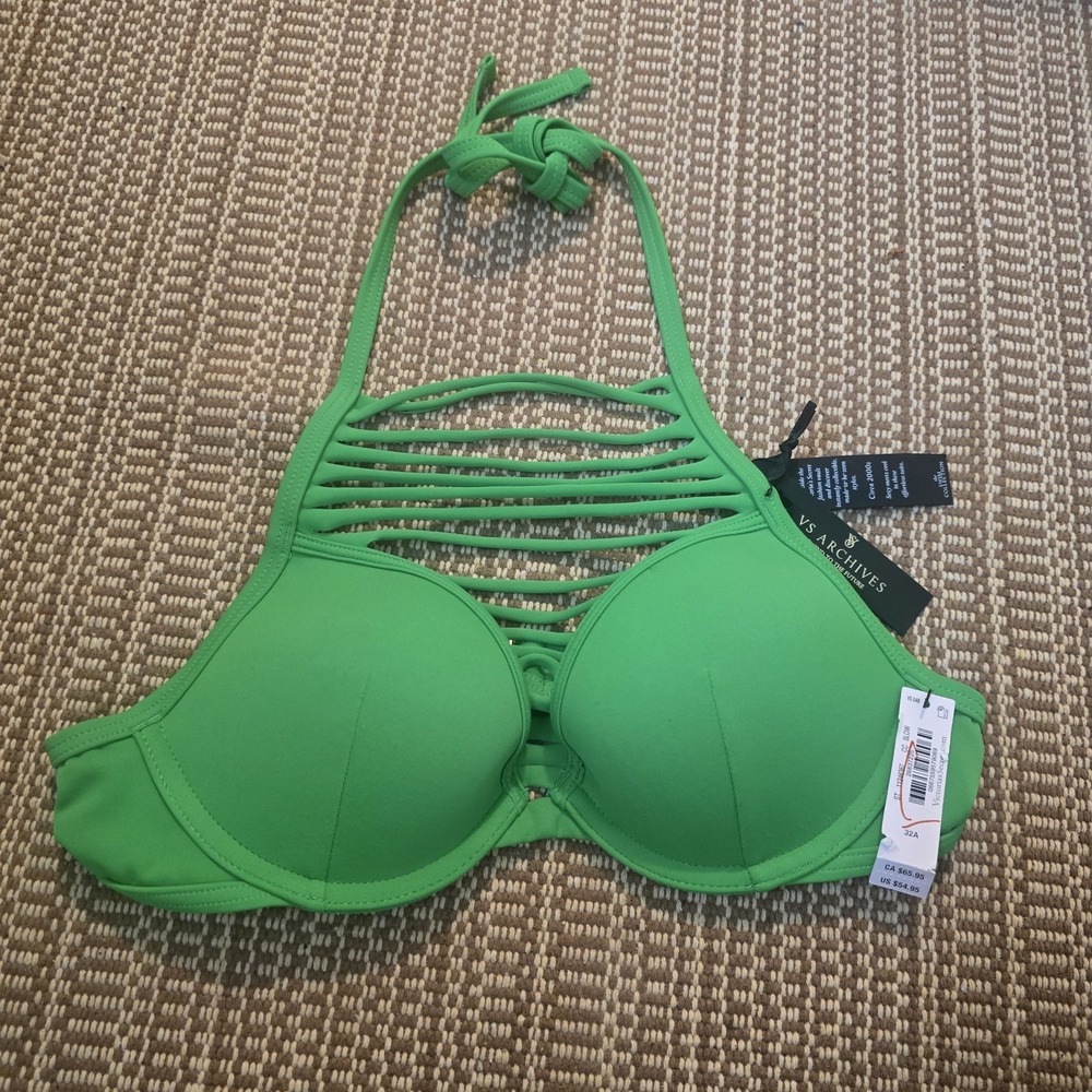 Victoria's Secret Swim Archives Swim Sexy Tee High-Neck Push-Up Bikini Top 32A
